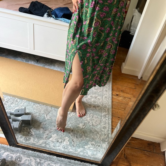 Vintage Dress green and purple - Picture 4 of 5